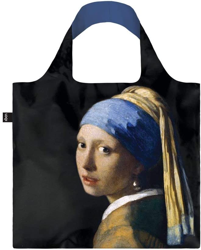 LOQI Museum Johannes Vermeer Girl with A Pearl Earring Canvas & Beach Tote Bag, 50 cm, 20 L, Multicolour