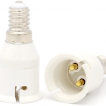 Luminosa E14 to B22 Lamp Holder Adapter Converter (Pack of 2 Adapters)/ ES Edison Small Screw to Bayonet Bulb Socket Adapter/LED Light Adapter Converter / 1 Year Warraty/CE Certified