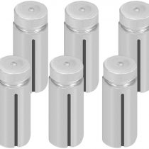 kwmobile 6 Dart Flight Protectors - 6-Piece Pack of Metal Dart Flight Guard Protectors for Metal and Soft Tip Darts - Silver