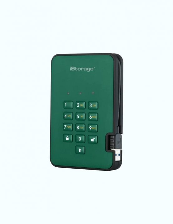 iStorage diskAshur2 SSD 1 TB -Secure Solid State Drive - Password Protected, Dust/Water-Resistant, Hardware Encryption IS-DA2-256-SSD-1000-GN - Image 4