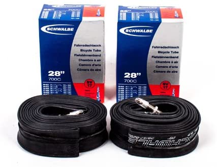 2x Schwalbe SV17 SV 17 Inner Tube 28 x 1.2-1.75 28/47-622 Original Packaging, Black, 28 x 1,2 - 1,75