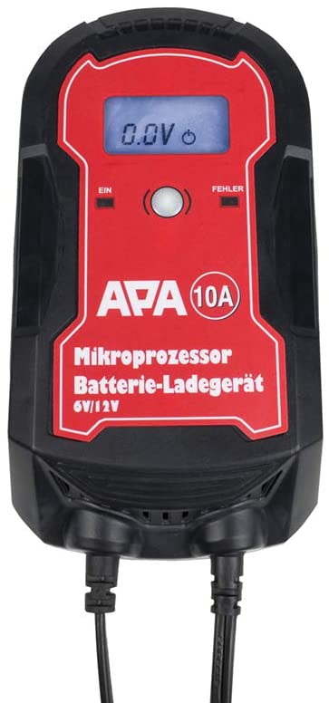 PA APA 16622 Microprocessor Car Battery Charger 6/12V 10A, black/red