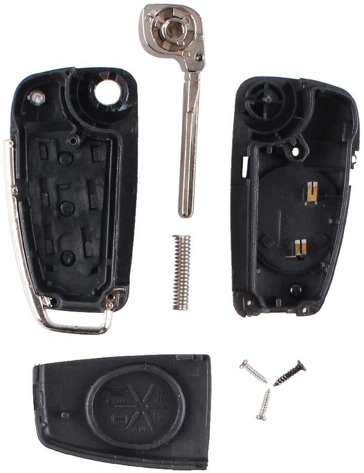 Heart Horse 3 Buttons Folding Flip Remote Car Key Shell Case Compatible For Au-Di A2 A3 A4 A6 A6L A8 Q7 TT S6 Quattro Keyless Entry Key Fob Case Replacement - Image 4