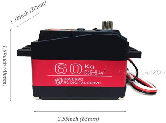 ANNIMOS 60KG Digital Servo 8.4V High Voltage Stainless Steel Gear Large Torque High Speed Waterproof 1/5 Baja Servos - 270 Degrees - Image 4