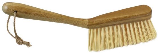 JVL 20-305 Bamboo Dustpan and Bristle Brush Set, Natural - Image 3