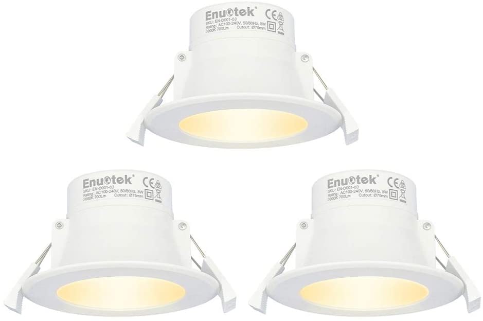 8W LED Small Recessed Downlights Recessed Ceiling Lights Warm White ...