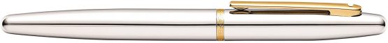 Sheaffer VFM - Refillable rollerball pen, polished chrome finish, gold tone trim - Image 4