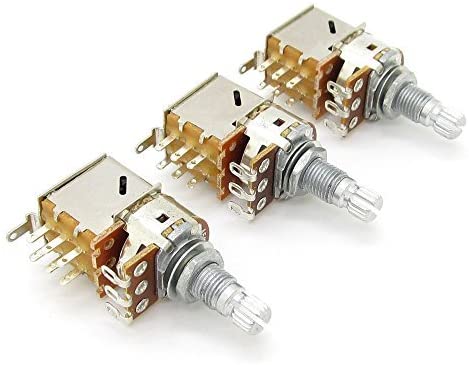 Pxyelec A500K Push Pull Potentionmeter Volume Tone Switch Pots Shaft 18mm for Guitar Bass Volume/Tone Controls Pack of 3 - Image 2