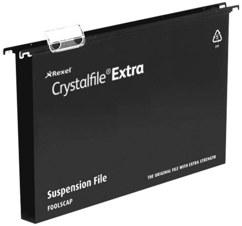 Rexel Foolscap Heavy Duty Suspension Files with Tabs and Inserts for