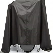 QEES Drum Set Dust Cover, Electronic Drum Kit Water-Resistant Nylon Cover With Sewn-in Weighted Corners, Drum Sets Accessories JJZ1426, Black (80 x 108 inches)