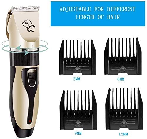 Dog Grooming Clipper Kit, Low Noise, Electric Quiet, Rechargeable, Cordless, Pet Hair Thick Coats Clippers Trimmers Set - Image 4