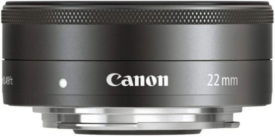 Canon EF-M 22 mm f/2 STM Lens, Black