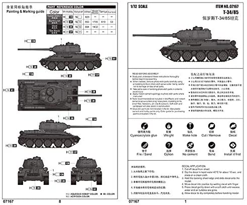 Trumpeter 1: 72 - Russian T-34/85, Various, Medio - Image 4