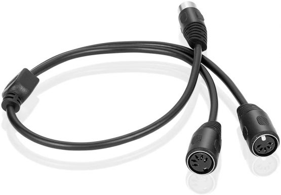 MIDI Splitter Cable - DigitalLife MIDI 5 Pin DIN Male to Dual 2 x DIN-5 Female Splitter Cable - MIDI DIN Y Splitter Adapter - MIDI Extension Cable - Image 3