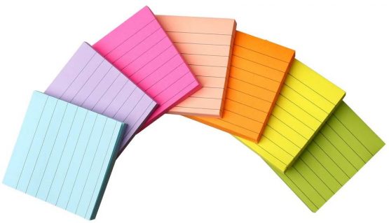 7 pcs 560 Sheets Lined Stick Notes, 7.5 * 7.5cm/3in* 3in Super Sticky Notes 7 Bright Colors Lined Self-Stick Note for Office School and Home - Image 3