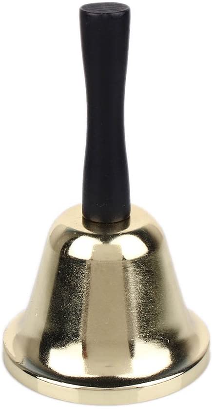 Echi gold plated loud service/hand/alarm bell (metal), 1