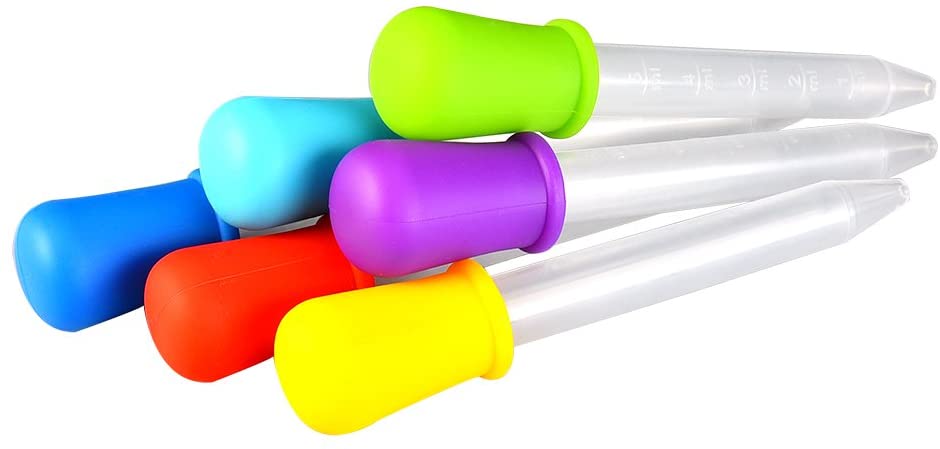 6 Pieces Silicone and Plastic Droppers Pipettes for Candy Molds Gummy Mold and Crafts, 5 ML - Image 3