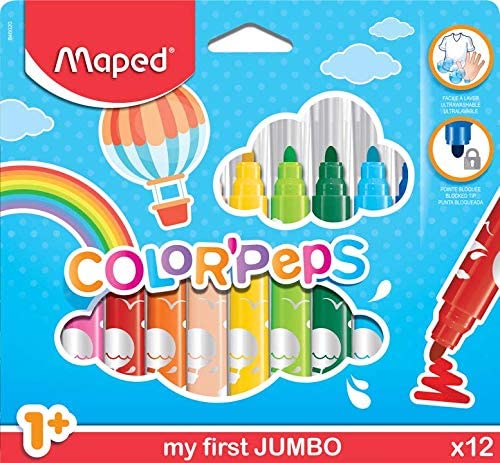 Maped Color'Peps My First Jumbo Colouring Felt Pens For Toddlers and Children Age 1+