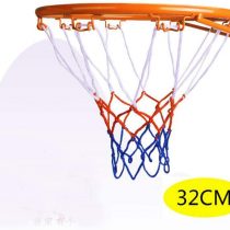Georgie Porgy Kids Basketball Hoop and Net Sit, Wall Mounted Metal Basketball Hoop Portable Bedroom Indoor Outdoor Sport Toys for Kids Diameter 32CM