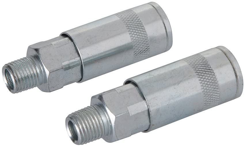 Silverline 794320 Air Line Quick Coupler 2pk 1/4" BSP, Multi, 0.25 inches