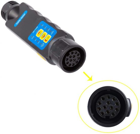 ETUKER 7 Pin Trailer Light Plug & Socket Wiring Circuit Tester, 12V 7 Pin Trailer Light Connector Cable Wiring Circuit Diagnostic Testing Tools Tester, for Caravan/RV/Trailer Light Diagnostic - Image 4