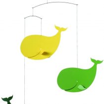 Flensted Mobiles Green & Yellow Whale Mobile