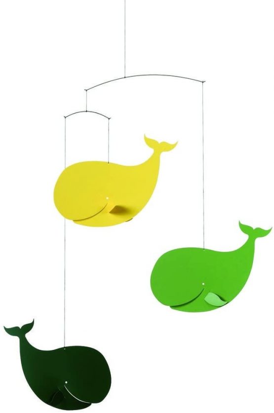 Flensted Mobiles Green & Yellow Whale Mobile
