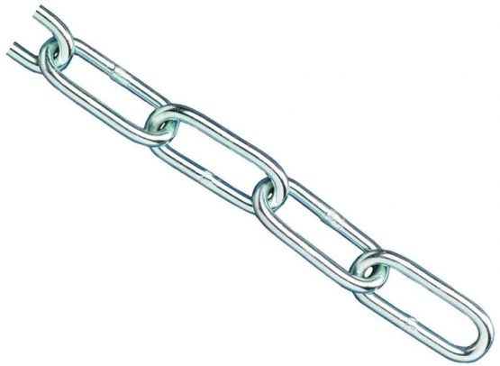 Faithfull FAICHCUT30Z Zinc Plated Steel Chain 3 mm Link Dia. x 2.5 m (8ft 2 Inch) Length 80 kg Load Limit - Image 2