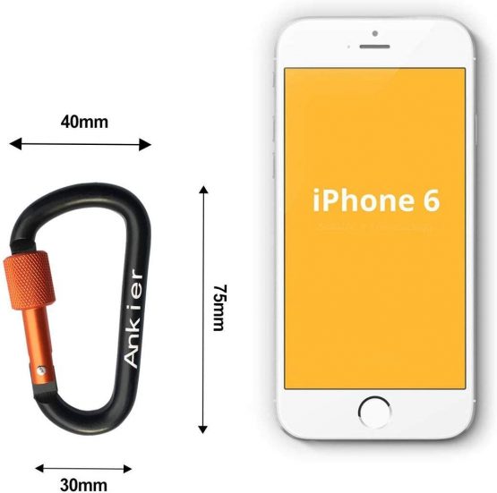 Locking Carabiner, 8-colors Premium Aluminum Alloy D-ring Carabiner Clips for Outdoor, Camping, Hiking, Traveling, Fishing, Backpack, (8 pcs) - Image 2