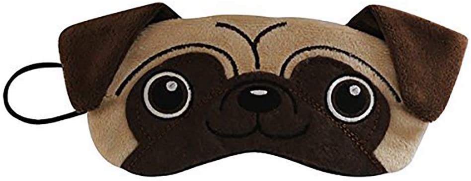 Pug Dog Plush Comfortable Sleep Eye Mask, Multicoloured