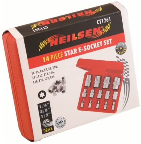 14 Piece Star ' E ' Socket Set in CASE, Variety Pack - Image 3