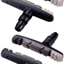 BBB Cycling Unisex's BBS-16 TriStop Bike Shoes, Compatible with V-Brake Systems, 2 Pairs (4 Pieces) -Black, One Size