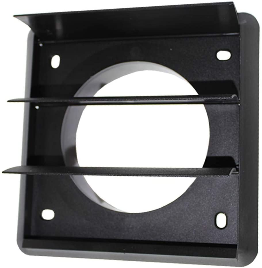 Kair Black 100mm Gravity Wall Vent Grille, 99.5mm / 4 Inch Round Rear Spigot & 155mm Front Cover - Image 4