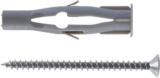 Fischer Kit for You Box, 70 FU dowels with Screw for Full Wall, Drywall and Slabs, 536688 - Image 2