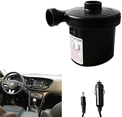 Cheeroyal Car Charger Electric Air Pump,Automatic Inflatable Boat Pump 3 Nozzle Car Charger Universal Valves Inflates and Deflates for Garden Home Holiday Camping Airbed,Beach Inflatables - Image 2
