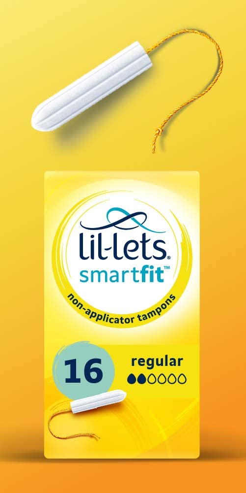 Lil-Lets Non-Applicator Regular Tampons X 96, (6 Packs of 16 Tampons), for Light to Medium Flow 2 Droplets, Plant-Based - Image 3