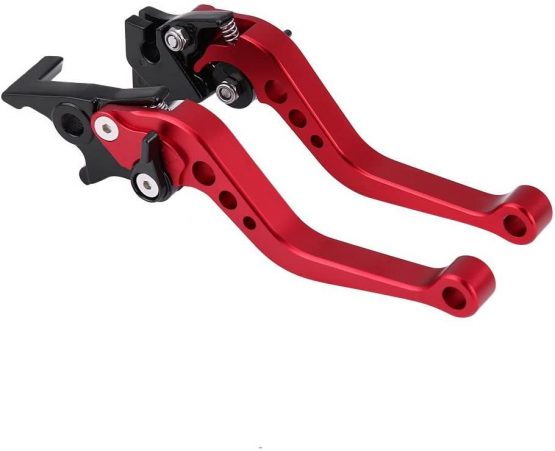 Motorcycle Brake Lever, 1 Pair 7/8" 22mm Universal Motorbike Brake Lever 125cc Pit Bike Clutch and Lever Pit Bike Front Brake Lever Motorbike Accessories Red