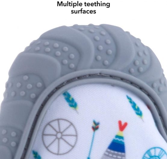 Nuby Teething Mitt, Grey - Image 4