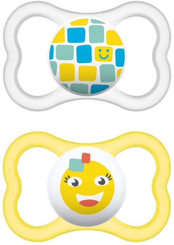 MAM Day & Night MAM Air Silicone Dummy 6-16 Months // MAM Air Night Girl // Set of 6 // Includes 3 Sterilised Transport Boxes - Image 3