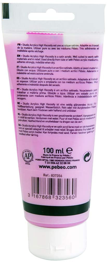 PEBEO 832-356 100ml Studio Acrylic Paint, Iridescent Violet Blue, 15.5 x 4 x 6.5cm, Iridescent Violet-Blue, 100 ml (Pack of 1) - Image 2
