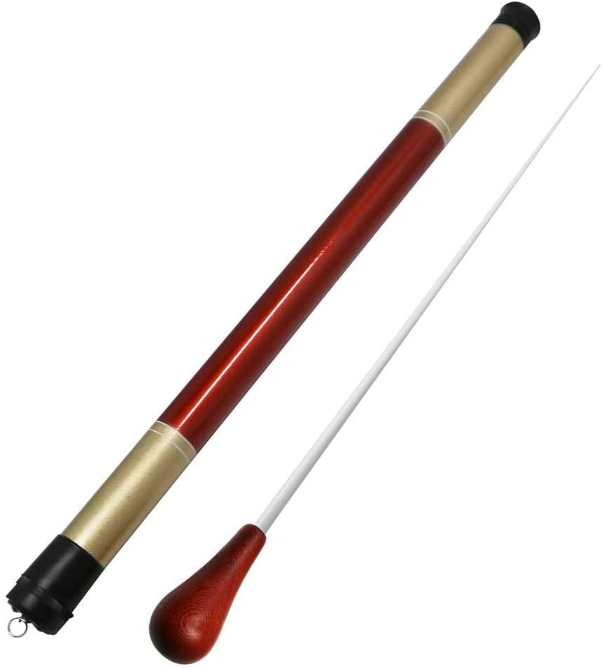 MOREYES Music Baton Orchestra Baton Band Conducting Baton with Tube Sleeve (wood Handle), Rosewood Handle