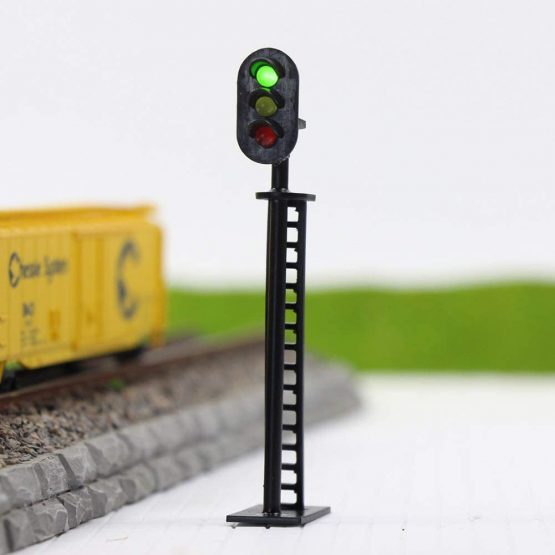 JTD04 5pcs Model Railway 3-Light Block Signals G/Y/R HO Scale 6.8cm 12V Led New - Image 3