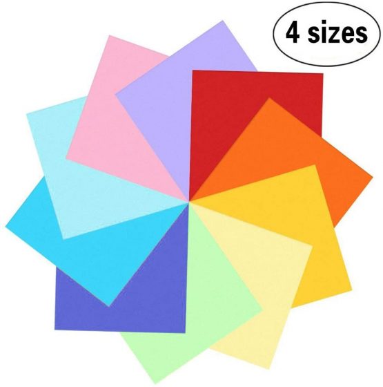 400 Sheets Double Sided Origami Paper in 10 Assorted Vivid Colours 4 Sizes Specification（100 Sheets 20x20cm + 100 Sheets 15x15cm + 100 Sheets 10x10cm + 100 Sheets 7.5x7.5cm）100PCS Wiggle Googly Eyes