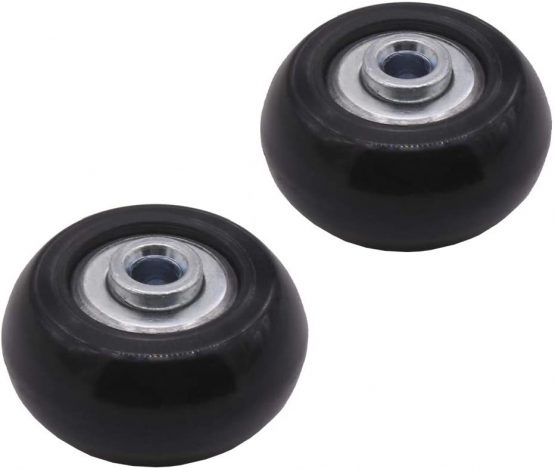 Leen4You Luggage Suitcase Replacement Wheels with Screws Axles Repair Tool for Luggage Suitcase Trolley,Skate Replacement Wheels(Pack of 2) (54mm x 18mm x 6mm)