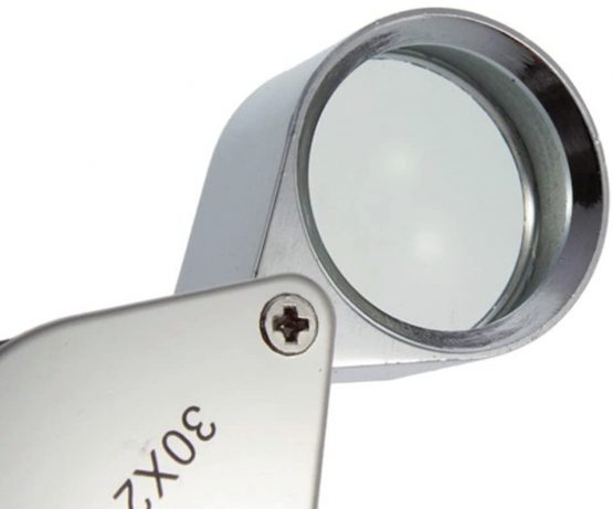 DIGIFLEX Jewellers Loupe - Lens 30 x 21mm Glass Jewellery Antiques Magnifier Eye Lens - Magnifying Handheld Loop - Eyeglass for Hobbies Geology Coin Collecting - Image 2