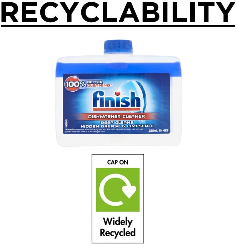 Finish, Dishwasher Cleaner, Fresh Scent, 500ml (250ml x 2 pck), Removes Grease and Limescale - Image 2