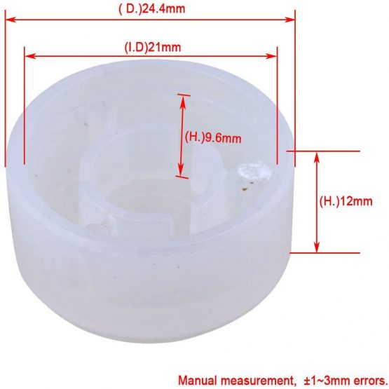 Plastic Guitar Stomp Knob Pedal Knobs Protector Cap Pack of 10 (Transparent White) - Image 4