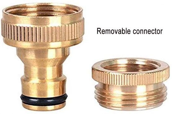 Brass Garden Outdoor Hose Tap Connector 1/2 Inch to 3/4 Inch 2-in-1 Female Threaded Quick Tap Connector for Hosepipe Fittings, Water Threaded Faucet Adapter - Image 3