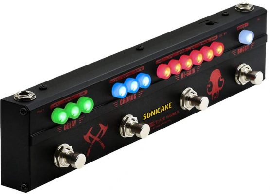 SONICAKE Guitar Multi Effects Pedal Heavy Metal HiGain Distortion Boost Chorus Delay Guitar Pedal Black Hammer