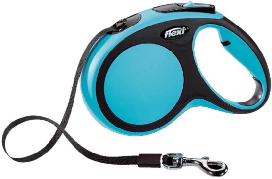 Flexi New Comfort Retractable Tape Lead, Medium, 5 m, Blue